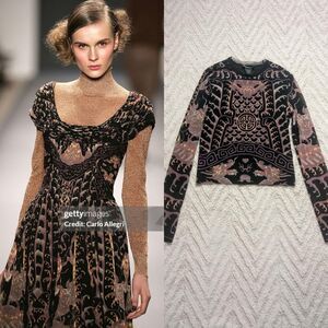 Y2K Vivienne Tam Water Dragon Mesh Designer Top